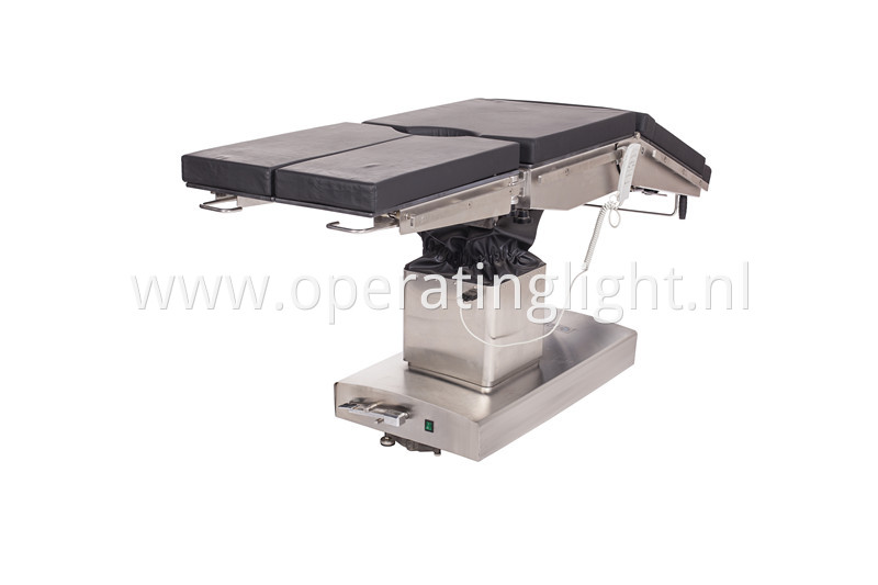 Electric power source operating table
